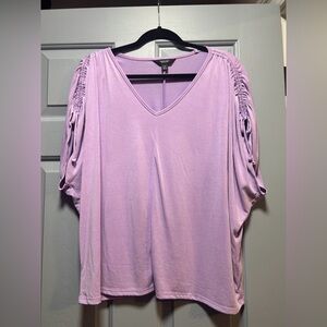 Simply Vera Top with Drawstring Sleeves